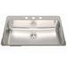 Kindred Steel Queen Drop-In Single Bowl 31.25 x 20.5 in Stainless Steel Kitchen Sink - 3-Hole