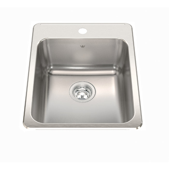 Kindred Steel Queen Drop-In Single Bowl 17.25 x 22 in Stainless Steel Kitchen Sink - 1-Hole