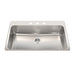 Kindred Steel Queen Drop-In Single Bowl 33.38 x 22 in Stainless Steel Kitchen Sink - 3-Hole