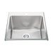 Kindred Utility Collection QSLF2020-12 Dual Mount Single Bowl 20.13 x 20.56 in Stainless Steel Kitchen Sink - 1-Hole