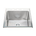 Kindred Utility Collection QSLF2020-12 Dual Mount Single Bowl 20.13 x 20.56 in Stainless Steel Kitchen Sink - 3-Hole