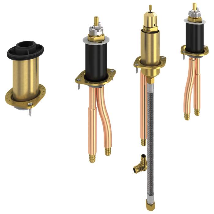 Delta R4707-PX Victorian Two Handle Flexible Mount with Hand Shower