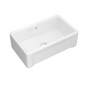 Shaws RC3018 30" Lancaster Single Bowl Farmhouse Apron Front Fireclay Kitchen Sink