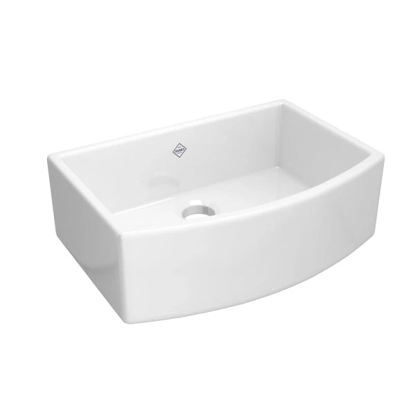 Shaws RC3318 33" Lancaster Single Bowl Farmhouse Apron Front Fireclay Kitchen Sink