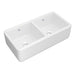 Shaws RC3719 37" Lancaster Double Bowl Farmhouse Apron Front Fireclay Kitchen Sink