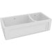 Shaws RC4019 40" Lancaster Double Bowl Farmhouse Apron Front Fireclay Kitchen Sink