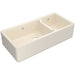 Shaws RC4019 40" Lancaster Double Bowl Farmhouse Apron Front Fireclay Kitchen Sink