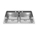 Kindred Reginox Drop-In Double Bowl 31.25 x 20.5 in Stainless Steel Kitchen Sink - 3-Hole