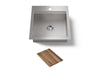 KOHLER K-RH23377-1PC Lyric Workstation 20-1/2" Top-/under-mount Single-bowl Bar Sink - angled product view