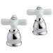 Delta RP41678 Single Metal Cross Handle Kit with Button and Screw