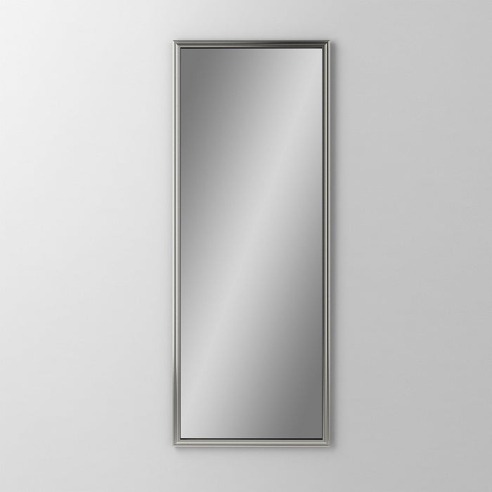 Main Line 15-1/4" x 39-3/8" x 6" rosemont framed cabinet in classic gray interior and satin nickel finish with reversible hinge (non-handed)