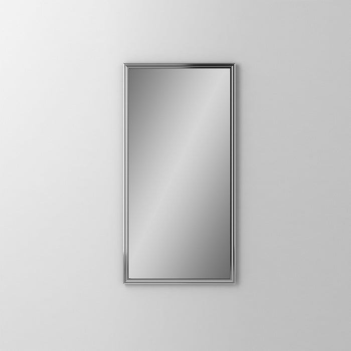 Main Line 19-1/4" x 39-3/8" x 6" rosemont framed cabinet in classic gray interior and chrome finish with reversible hinge (non-handed)