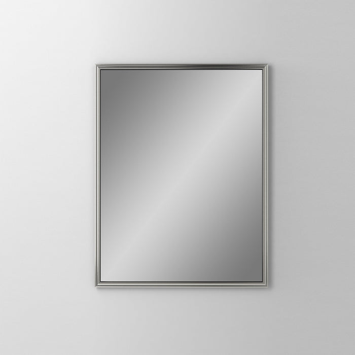 Main Line 23-1/4" x 30" x 4" rosemont framed cabinet in classic gray interior and satin nickel finish with left hinge and electric option