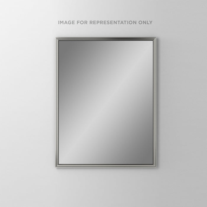 Main Line 23-1/4" x 30" x 6" rosemont framed cabinet in classic gray interior and brushed nickel finish with left hinge and electric option