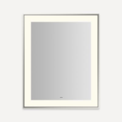 Robern YM2531 Sculpt Lighted Mirror, 25” x 31” x 2-1/4", Slim Museum Frame, Perimeter Light Pattern, Warm White (3000K),...