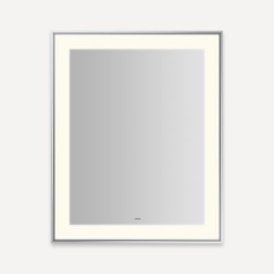 Robern YM2531 Sculpt Lighted Mirror, 25” x 31” x 2-1/4", Slim Museum Frame, Perimeter Light Pattern, Warm White (3000K),...