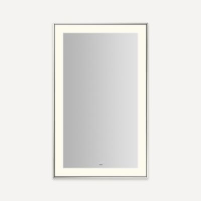 Robern YM2541 Sculpt Lighted Mirror, 25” x 41” x 2-1/4", Slim Museum Frame, Perimeter Light Pattern, Warm White (3000K),...
