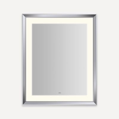 Robern YM2733 Sculpt Lighted Mirror, 27” x 33” x 2-5/16”, Chamfer Museum Frame, Perimeter Light Pattern, Warm White...