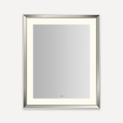 Robern YM2733 Sculpt Lighted Mirror, 27” x 33” x 2-5/16”, Chamfer Museum Frame, Perimeter Light Pattern, Warm White...
