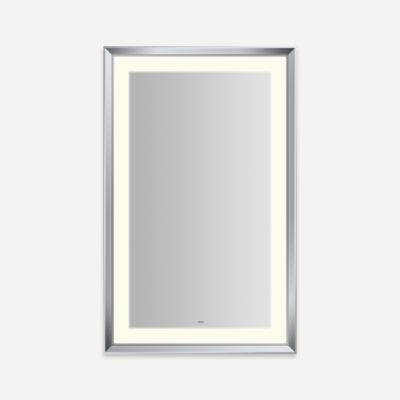 Robern YM2743 Sculpt Lighted Mirror, 27” x 43” x 2-5/16”, Chamfer Museum Frame, Perimeter Light Pattern, Warm White...