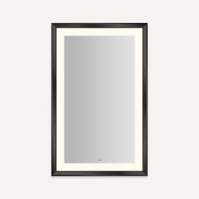 Robern YM2743 Sculpt Lighted Mirror, 27” x 43” x 2-5/16”, Chamfer Museum Frame, Perimeter Light Pattern, Warm White...
