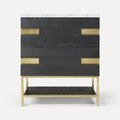 Matte Black Oakwith Aged Brass
