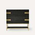 Matte Black Oakwith Aged Brass