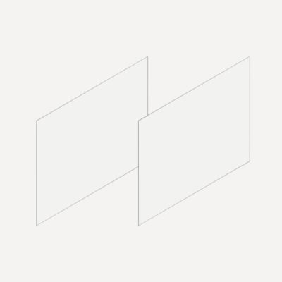 Robern VM2SKH2D21 Cartesian & Profiles Side Kit, 15" H x 21" D - side view