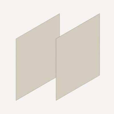 Robern VM2SKH3D21 Cartesian & Profiles Side Kit, 22-1/2" H x 21" D - side view
