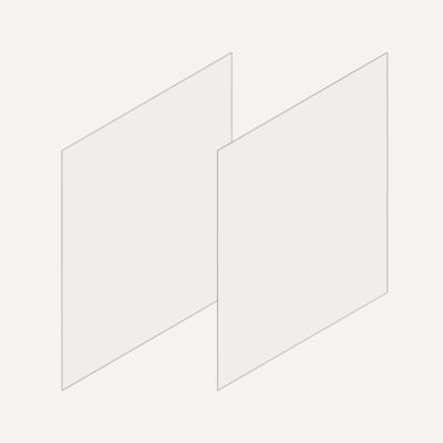 Robern VM2SKH3D21 Cartesian & Profiles Side Kit, 22-1/2" H x 21" D - side view