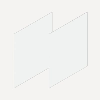 Robern VM2SKH3D21 Cartesian & Profiles Side Kit, 22-1/2" H x 21" D - side view