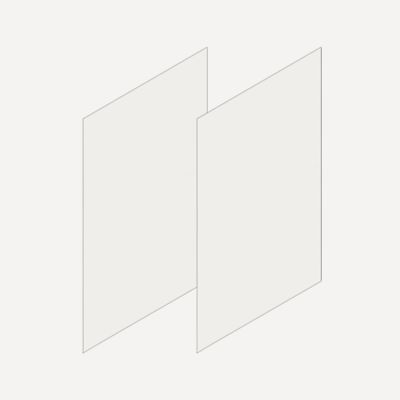 Robern VM2SKH4D21 Cartesian & Profiles Side Kit, 30" H x 21" D - side view