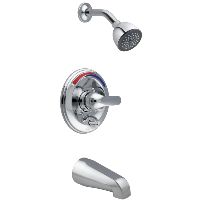 Delta T13691 Commercial Monitor 13 Series Tub and Shower Trim - Push Button Diverter