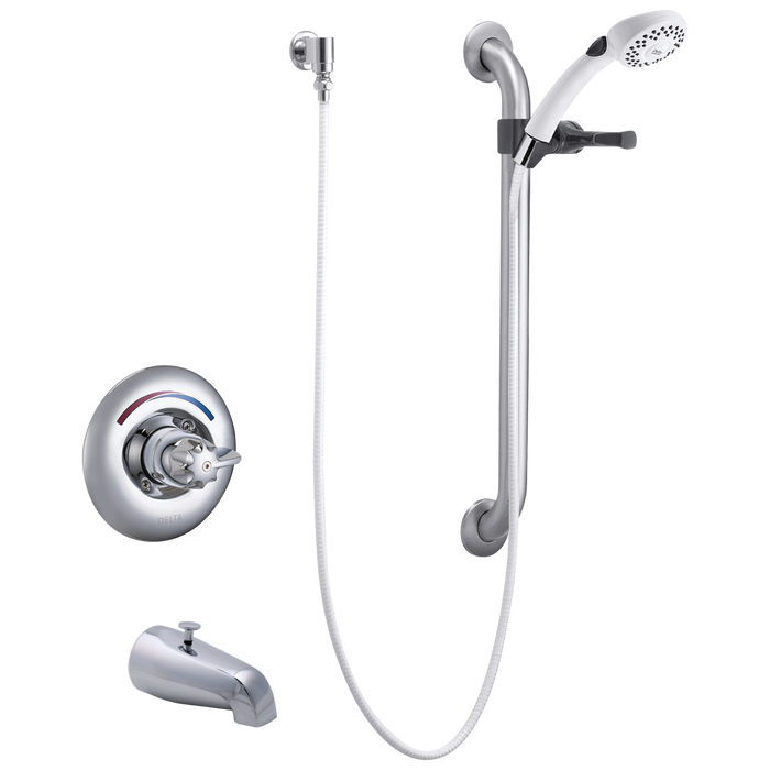Delta Commercial T13H: Monitor 13 Series Tub Only Trim with Hand Shower and Grab Bar