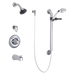 Commercial T13H: Monitor 13 Series Tub and Dual Shower Trim, Diverter, Hand Shower and Grab Bar