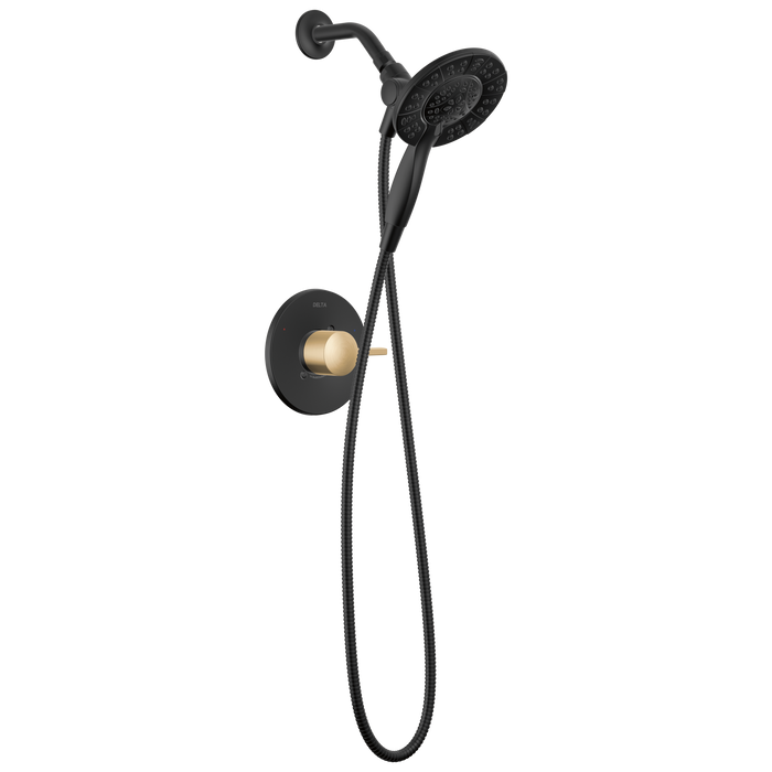 Delta Albion T142855 Monitor 14 Series Shower Only Trim Only with In2ition Hand Shower - Matte Black / Champagne Bronze