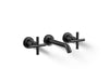 KOHLER Purist Wall-mount bathroom sink faucet trim with Cross handles, 1.2 gpm