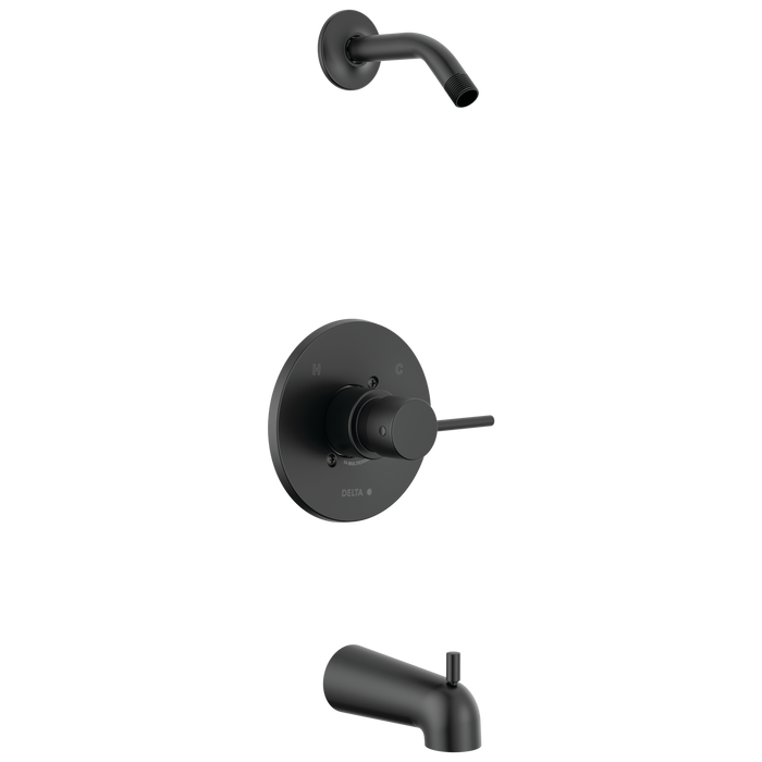 Delta Modern T14459 Monitor 14 Series Tub & Shower Trim - Less Head - Matte Black