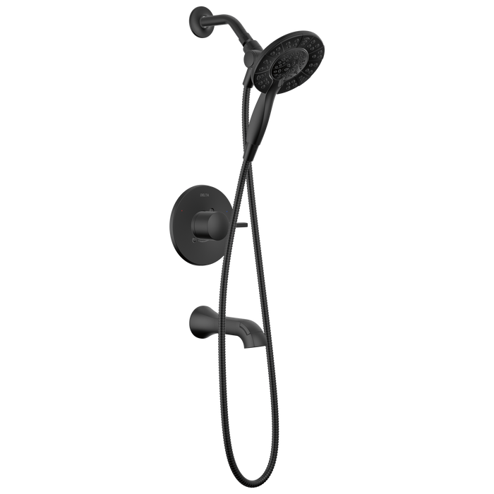 Delta Albion T144855 Monitor 14 Series Tub and Shower Trim Only with In2ition Hand Shower - Matte Black
