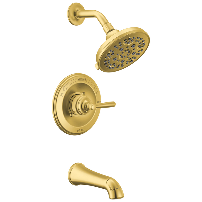 Delta Roe T144985 Monitor 14 Series Tub and Shower - Brushed Gold