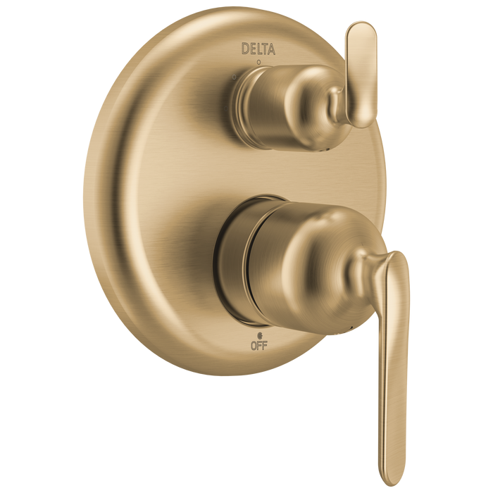 Delta Bonacci T24845 14 Series 3-Setting Integrated Diverter Trim - Lumicoat Champagne Bronze