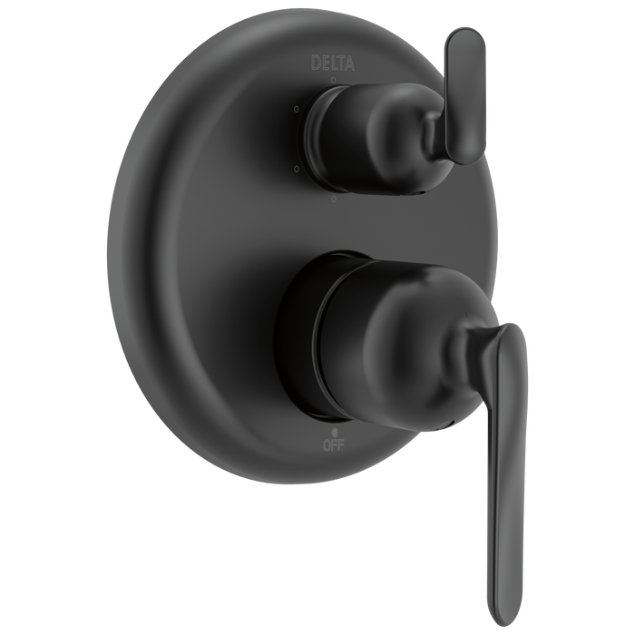 Delta Bonacci T24945 14 Series 6-Setting Integrated Diverter Trim - Matte Black