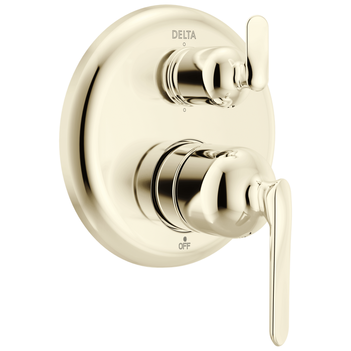 Delta Bonacci T24945 14 Series 6-Setting Integrated Diverter Trim - Lumicoat Polished Nickel