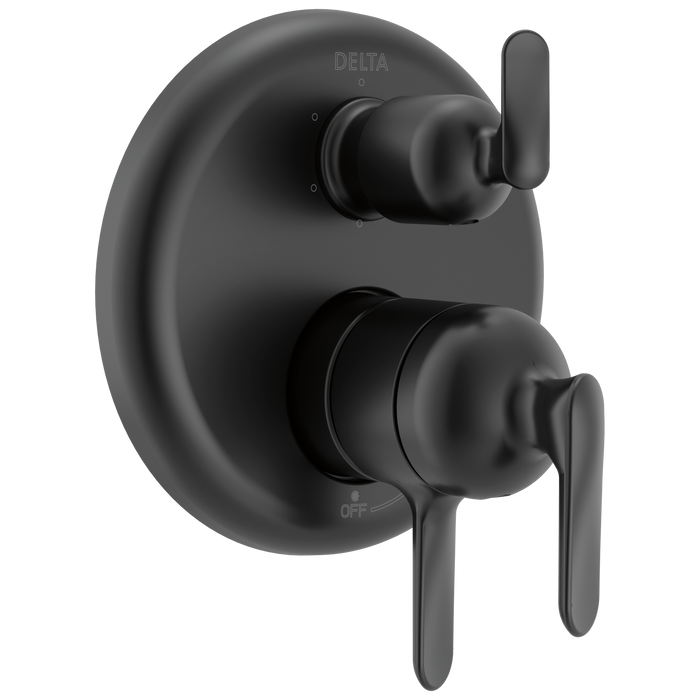 Delta Bonacci T27945 17 Series 6-Setting Integrated Diverter Trim - Matte Black