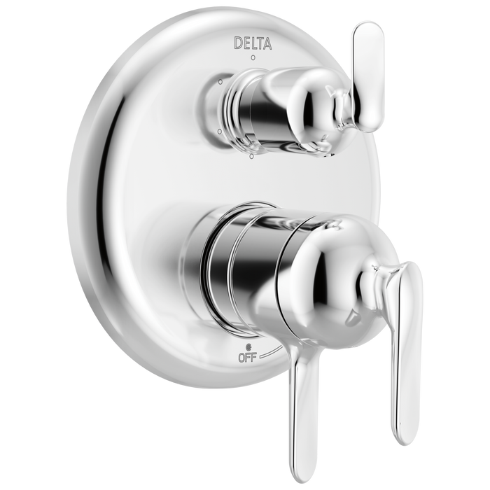 Delta Bonacci T27945 17 Series 6-Setting Integrated Diverter Trim - Lumicoat Chrome