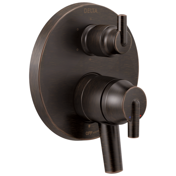 Delta T27959 Trinsic Contemporary Two Handle Monitor 17 Series Valve Trim with 6-Setting Integrated Diverter
