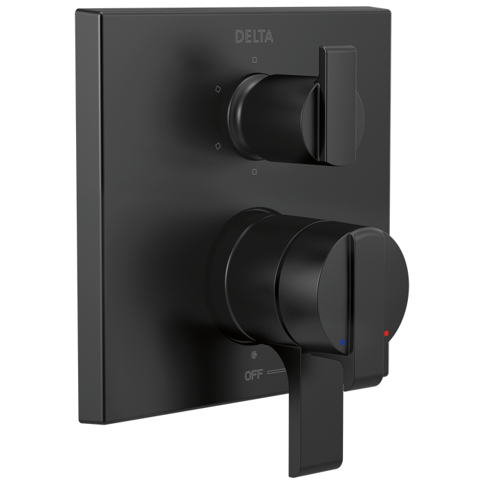 Delta Delta Ara: Angular Modern Monitor 17 Series Valve Trim with 6-Setting Integrated Diverter
