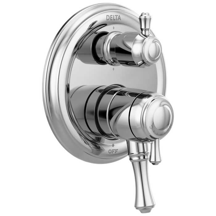 Delta T27997 Cassidy Traditional 2-handle Monitor 17 Series Valve Trim with 6-Setting Integrated Diverter