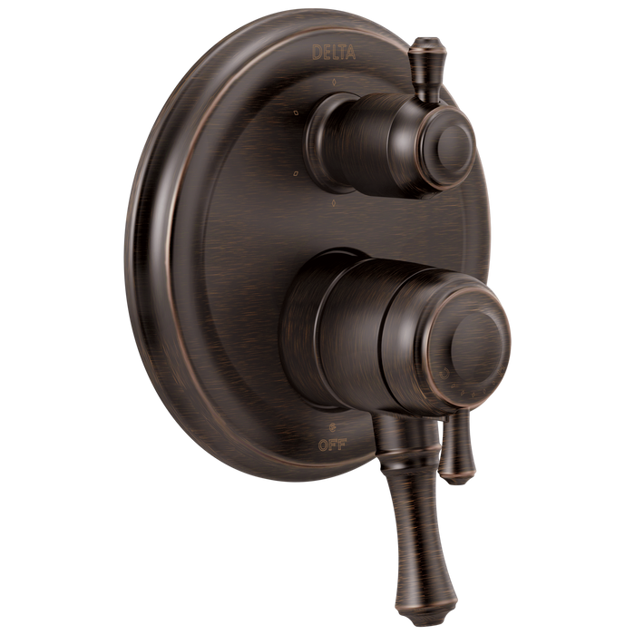 Delta T27997 Cassidy Traditional 2-handle Monitor 17 Series Valve Trim with 6-Setting Integrated Diverter