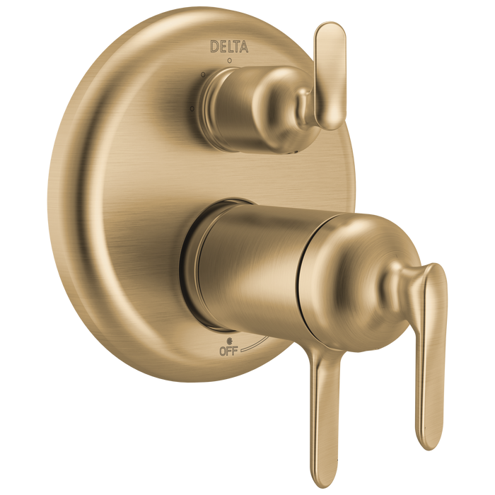 Delta Bonacci T27T845 17T Series 3-Setting Integrated Diverter Trim - Lumicoat Champagne Bronze